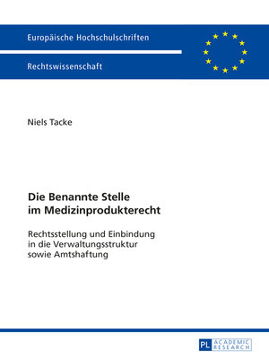 cover image of Die Benannte Stelle im Medizinprodukterecht